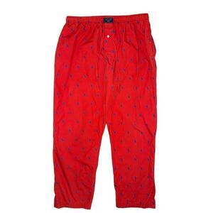 Polo Ralph Lauren Men’s Large Flannel Pajama Pants Red Loungewear Cotton